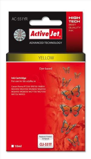 Tusz Activejet tusz AC-551YR / CLI-551Y (yellow) 1