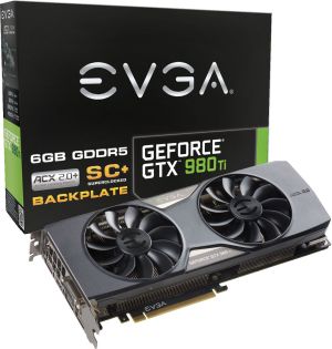 Karta graficzna EVGA GeForce GTX 980Ti Superclocked+ ACX 2.0+ 6GB GDDR5 (384 bit) 3x DP, HDMI, DVI-I, BOX (06G-P4-4995-KR) 3