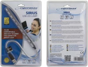 Lampka USB Esperanza 10 diod LED srebrny (EA148 - 5901299909126) 3