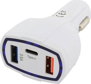 Ładowarka Apte PLS34I 2x USB-A 1x USB-C 3.1 A  (4463-uniw) 1