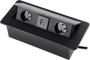 Spacetronik Gniazdo Blatowe Otwierane 2x USB Spacetronik SPS-D24B 1