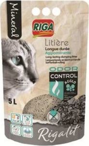 Żwirek dla kota Riga Rigalit Bentonite żwirek bentonitowy zbrylający 4,2kg 5L 1