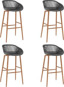 vidaXL VidaXL 5-częściowy zestaw mebli barowych, czarno-szary 6