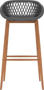 vidaXL VidaXL 5-częściowy zestaw mebli barowych, czarno-szary 8