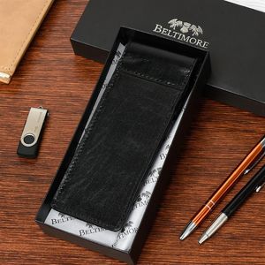 Beltimore Piórnik Skórzany etui na pióro długopisy Beltimore J03 6