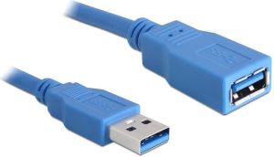 Kabel USB Delock USB-A - USB-A 5 m Niebieski (82541) 1