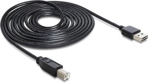 Kabel USB Delock USB-A - USB-B 3 m Czarny (83360) 1