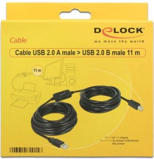 Kabel USB Delock USB-A - USB-A 11 m Czarny (82915) 2