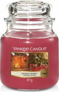 Yankee Candle Świeca Holiday Hearth, średni słoik (411g) 1