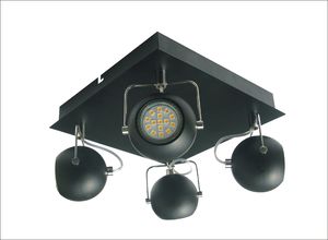 Lampa sufitowa Candellux Spot sufitowy czarny Candellux TONY 98-25036-Z 1