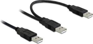 Kabel USB USB-A - USB-A 0.7 m Czarny (82769) 1