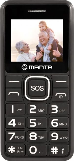 Telefon komórkowy Manta TEL1707 Senior Czarny 1
