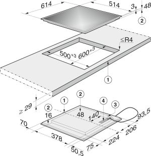 Płyta grzewcza Miele KM 6322 stal 3