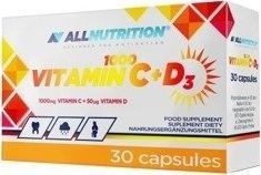 ALLNUTRITION Allnutrition - Vitamin C 1000+D3 - 30 kaps uniwersalny 1