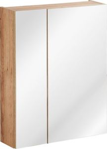 Elior Podwieszana szafka łazienkowa z lustrem - Malta 5X Dąb 60 cm 1