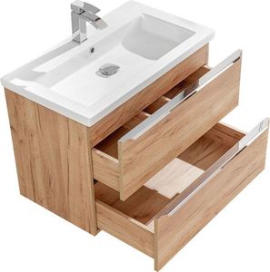Elior Podwieszana szafka łazienkowa pod umywalkę - Malta 3X Dąb 80 cm 2