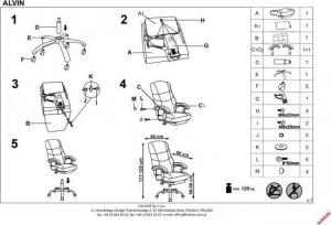 Krzesło biurowe Halmar Alvin Czarne 8