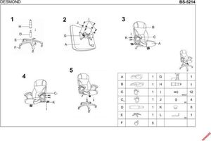 Krzesło biurowe Halmar Desmond 2 Popielate 2