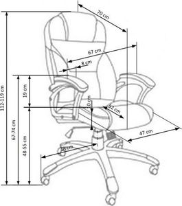 Krzesło biurowe Halmar Desmond 2 Popielate 3