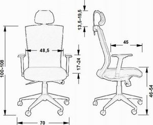 Krzesło biurowe Sitplus Smart Czarne 2
