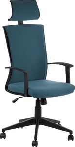 Krzesło biurowe Stema Fotel CLAYTON niebieski/czarny z regulowanym zagłówkiem STEMA 1