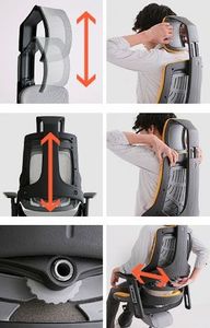 Krzesło biurowe Unique Wau Jasnoszare 3