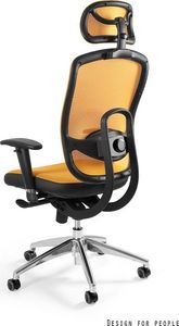 Krzesło biurowe Unique VIP Żółte 2