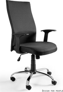 Krzesło biurowe Unique Black on Black Czarne 1