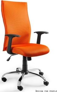 Krzesło biurowe Unique Black on Black Pomarańczowe 1