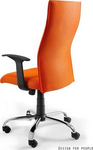 Krzesło biurowe Unique Black on Black Pomarańczowe 2
