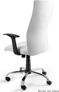Krzesło biurowe Unique Black on Black Białe 2