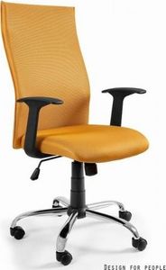 Krzesło biurowe Unique Black on Black Żółte 1