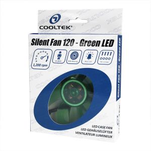 Wentylator Cooltek CT-Silent Fan LED 120mm Zielony (CT120LG) 2