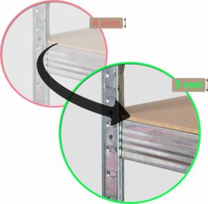 Humberg Regał metalowy magazynowy 150 x 75 x 30 cm Humberg 4840 7