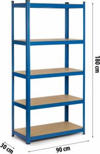 Humberg Regał metalowy magazynowy 180x90x30cm (4845) 6