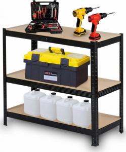 Humberg Regał metalowy magazynowy 180x90x40 cm HR-813 czarny 9