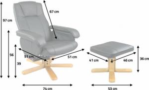 Sofotel Fotel masujący z podnóżkiem + podgrzewacz Sofotel 1
