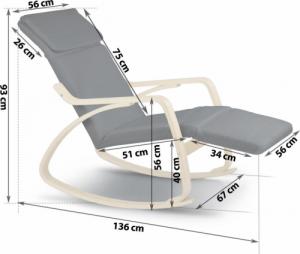 Sofotel Fotel wypoczynkowy bujany Suzi - szary 9