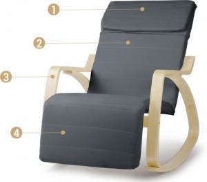 Sofotel Fotel wypoczynkowy bujany Suzi - szary 10