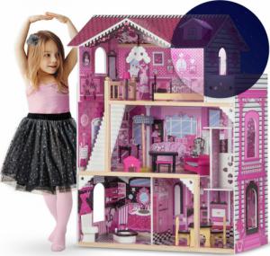 Ricokids Drewniany domek dla lalek duży 3-piętrowy z windą 1