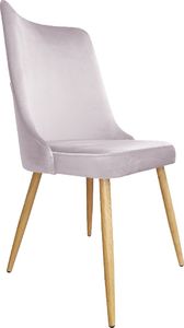 Atos Krzesło CYPRIAN 2 VELVET jasno różowe/dąb nowoczesne ATOS 1