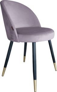 Atos Krzesło TANEW VELVET GOLD jasno różowe nowoczesne tapicerowane ATOS 1
