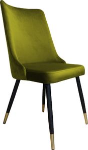 Atos Krzesło CYPRIAN 2 BL VELVET GOLD oliwkowe w stylu glamour ATOS 1