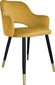 Atos Krzesło NAPO VELVET GOLD żółte nowoczesne na metalowych nogach ATOS 1