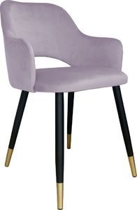 Atos Krzesło NAPO VELVET GOLD jasno różowe nowoczesne tapicerowane ATOS 1