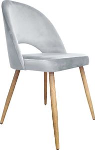 Atos Krzesło ISKAR 2 VELVET szare/dąb do salonu w stylu glamour ATOS 1