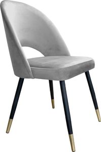 Atos Krzesło ISKAR VELVET GOLD szare do salonu w stylu glamour ATOS 1