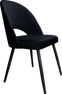 Atos Krzesło ISKAR VELVET czarne tapicerowane do salonu ATOS 1