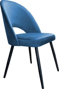 Atos Krzesło ISKAR VELVET ciemno niebieskie na metalowych nogach ATOS 1