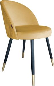 Atos Krzesło TANEW VELVET GOLD żółte nowoczesne na metalowych nogach ATOS 1